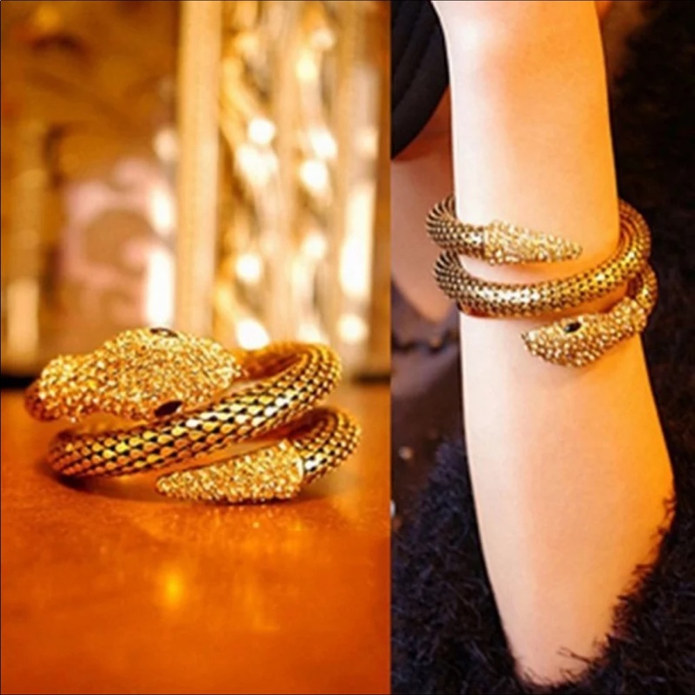 New Rhinestone Stretch Snake Cuff Bangle Bracelet